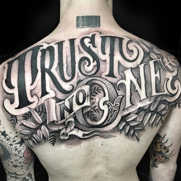 Trust No One Tattoo By Delia Vico - Tattoo