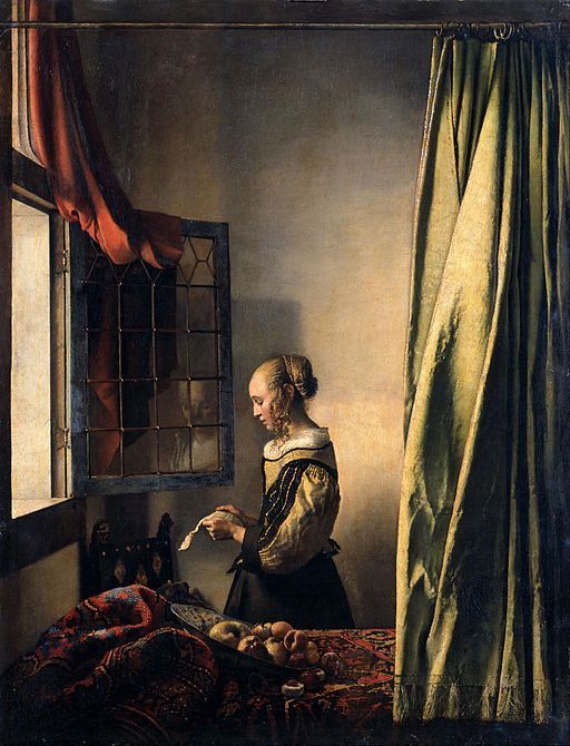 Girl Reading a Letter at an Open Window by Johannes Vermeer, Oil Painting