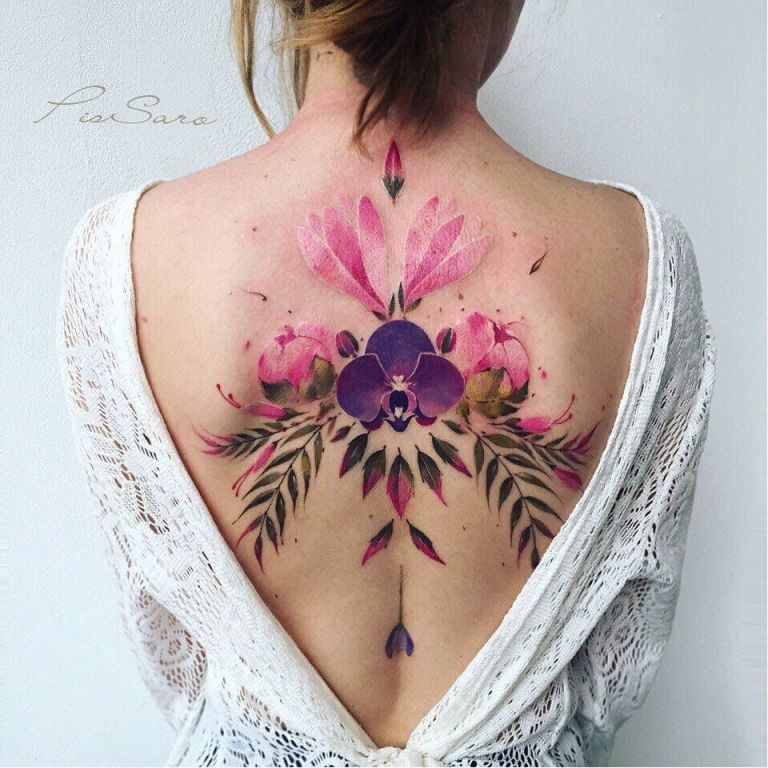 Flower Tattoo by Pis Saro