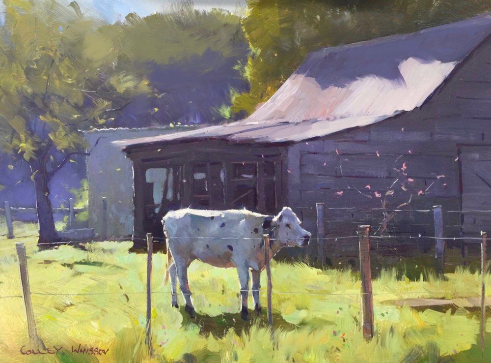 A Crisp Morning Light By Colley Whisson, Oil Painting