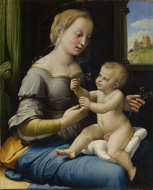 The Madonna Of The Pinks By Raphael, Oil Painting