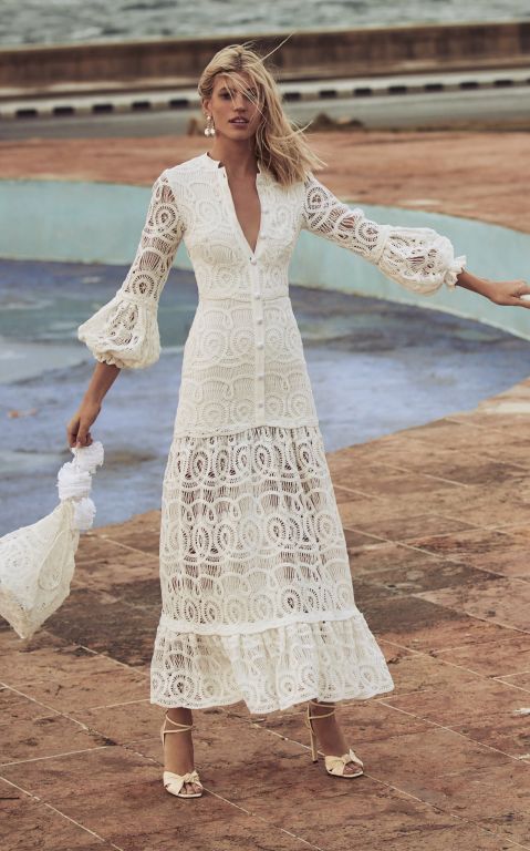 Alexis Eudora Cotton Lace Maxi Dress