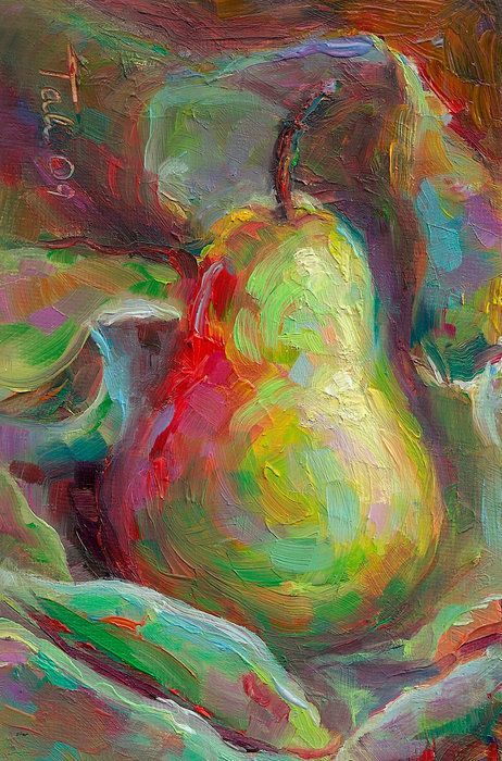 Just A Pear By Talya Johnson, Oil Painting