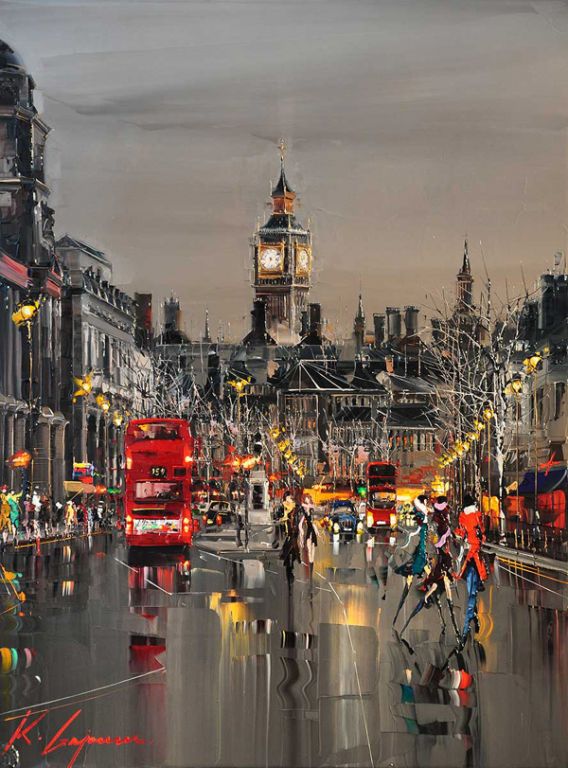 London by Kal Gajoum, Oil Painting