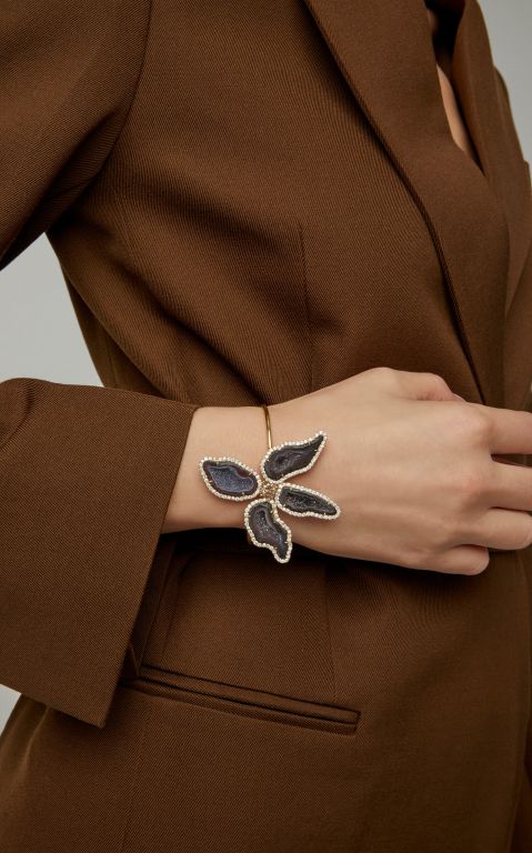 Kimberly McDonald 18K Gold, Geode And Diamond Bracelet