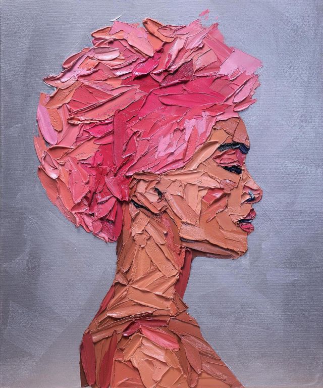 Rose By Elena Gual, Oil Painting