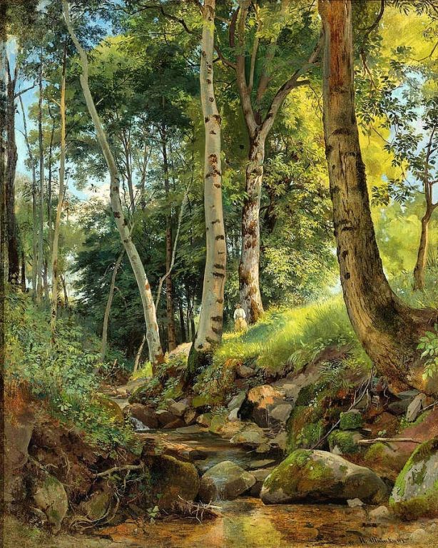 The Brook By Ivan Shishkin, Oil Painting
