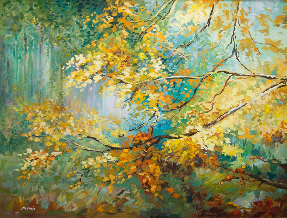 The Golden Leaves by Leon Devenice, Oil Painting