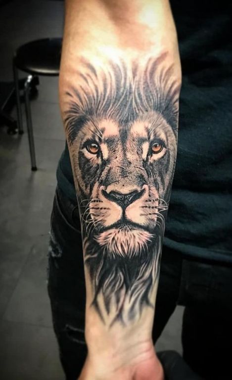 Lion Tattoo For Forearm