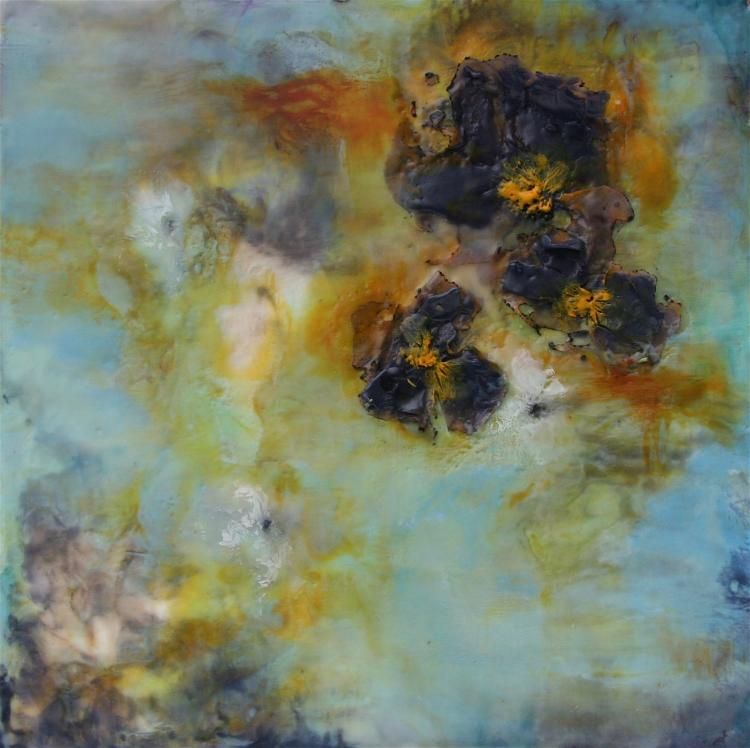 Fallen Flowers I By Emma Ashby, Wax Painting