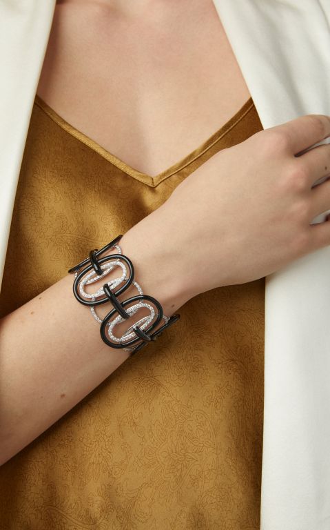 Sabbadini White Gold, Bronze And Diamond Bracelet