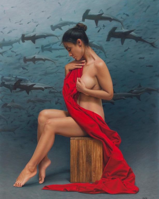 Serena Morena By Omar Ortiz, Oil Painting
