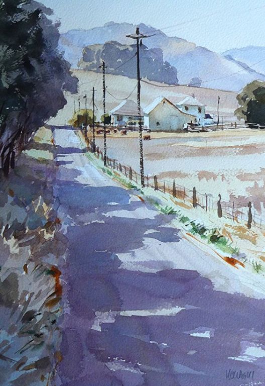 Land Route By Mike Kowalski, Watercolor Painting