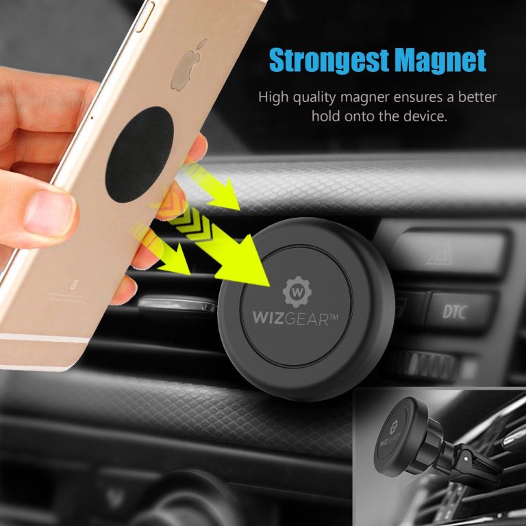 WizGear Universal Air Vent Magnetic Car Mount Phone Holder