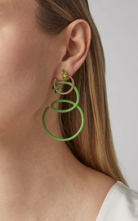 Bea Bongiasca Double Curl Vine Earrings