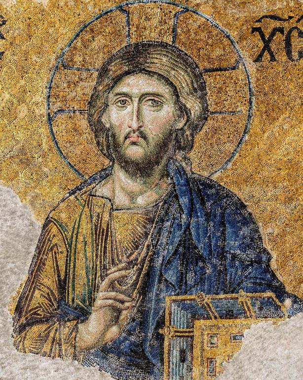 Deesis Christ Pantocrator Mosaic in Hagia Sophia