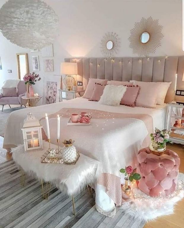 Romantic Pink Bedroom Design
