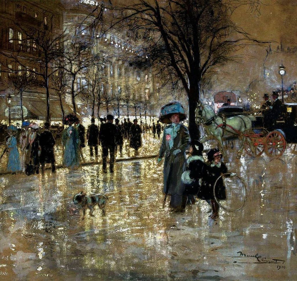 Boulevard Bonne Nouvelle By Amédée-Julien Marcel-Clément, Oil Painting